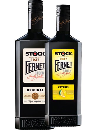 Fernet Stock 38% 0,5L, Stock Citrus 27% 0,5L